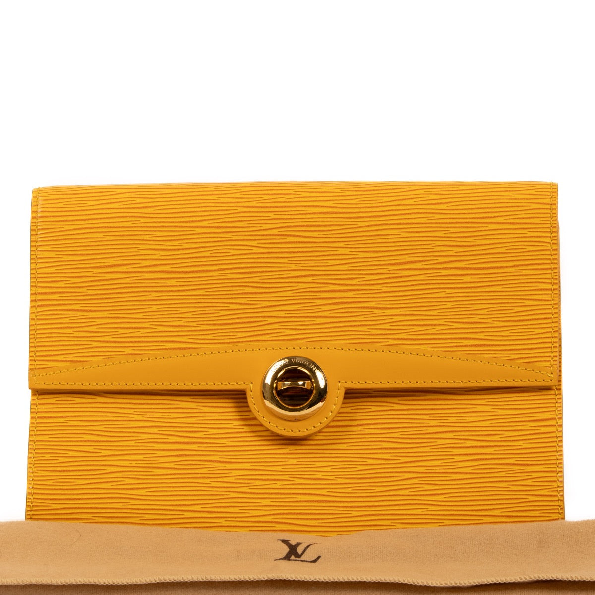 Shop 100% authentic second-hand Louis Vuitton Yellow Epi Leather Envelope Clutch on Labellov.com