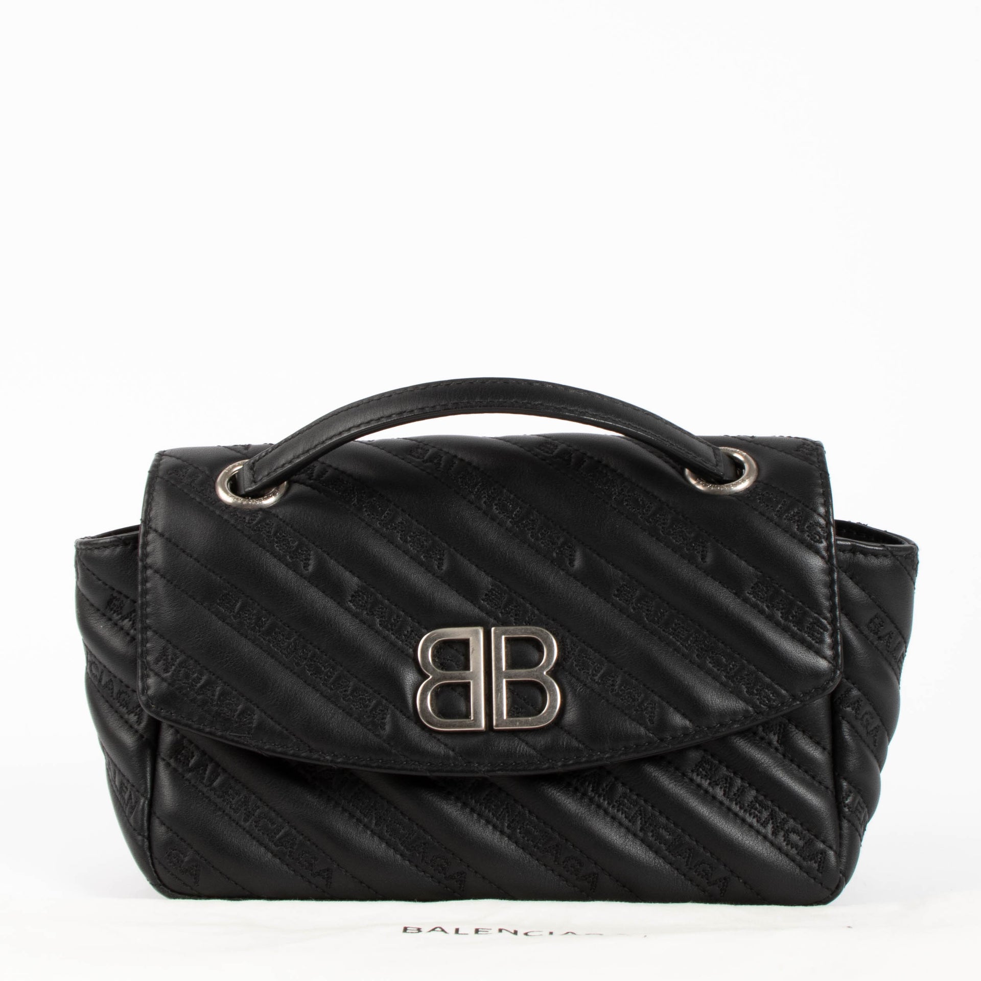 Balenciaga Black BB Round Small Chain Bag