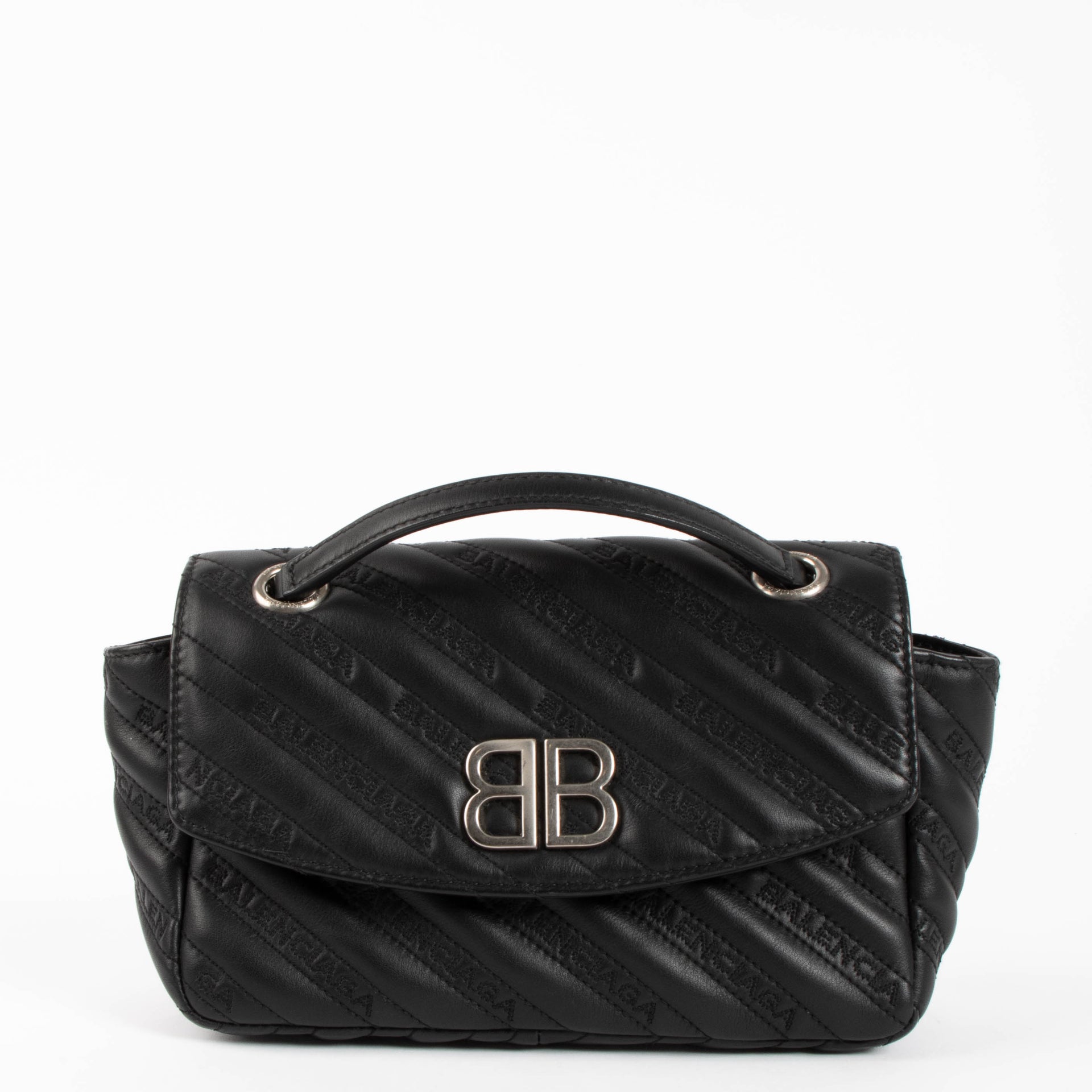 Balenciaga Black BB Round Small Chain Bag