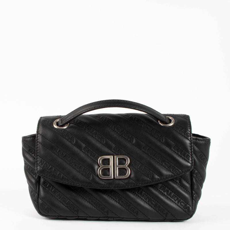 Balenciaga Black BB Round Small Chain Bag