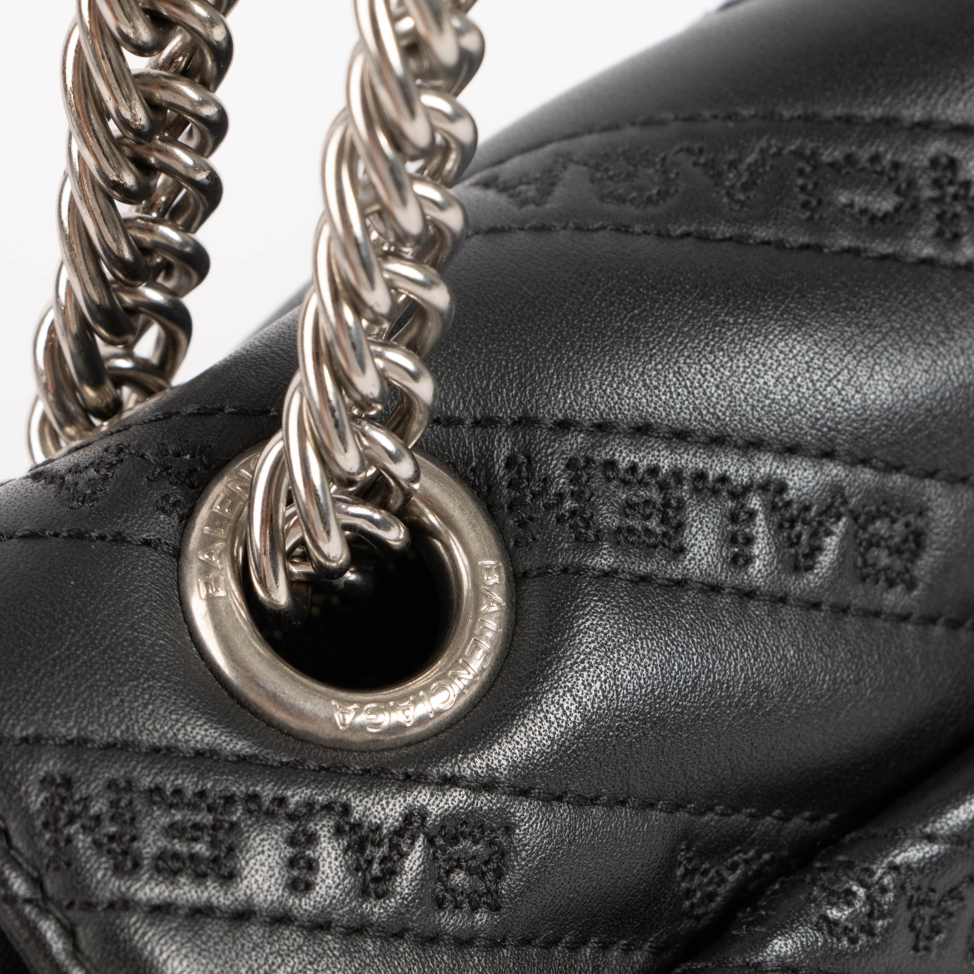 Balenciaga Black BB Round Small Chain Bag