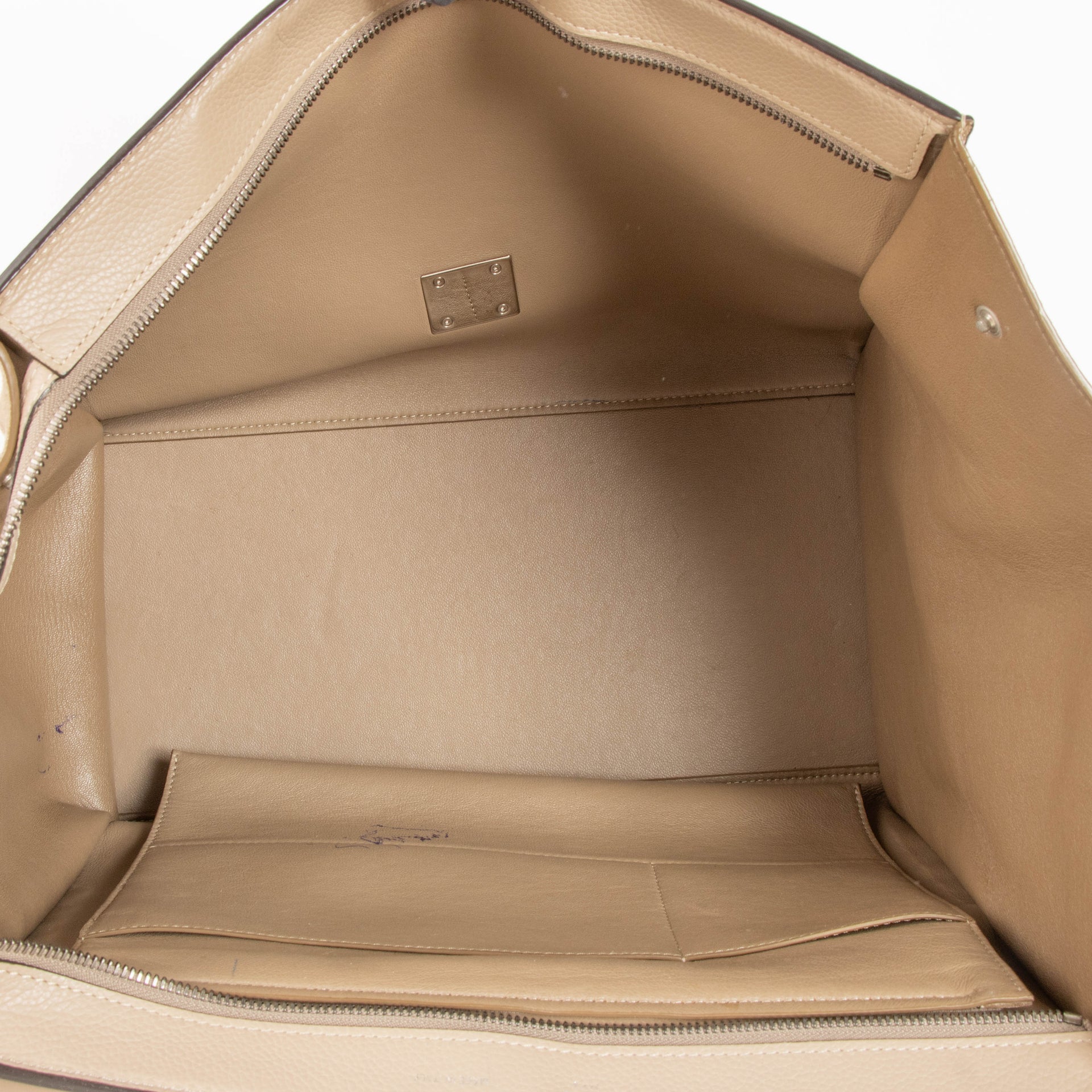 Celine Beige Suede Leather Large Trapeze Bag
