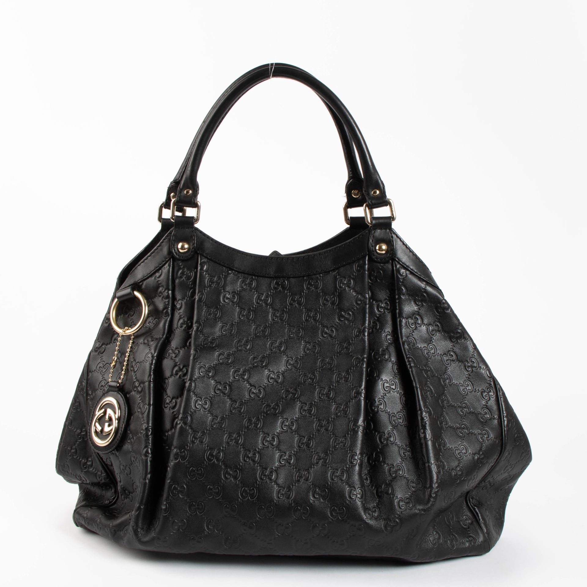 Gucci Black Guccissima Large Sukey Bag
