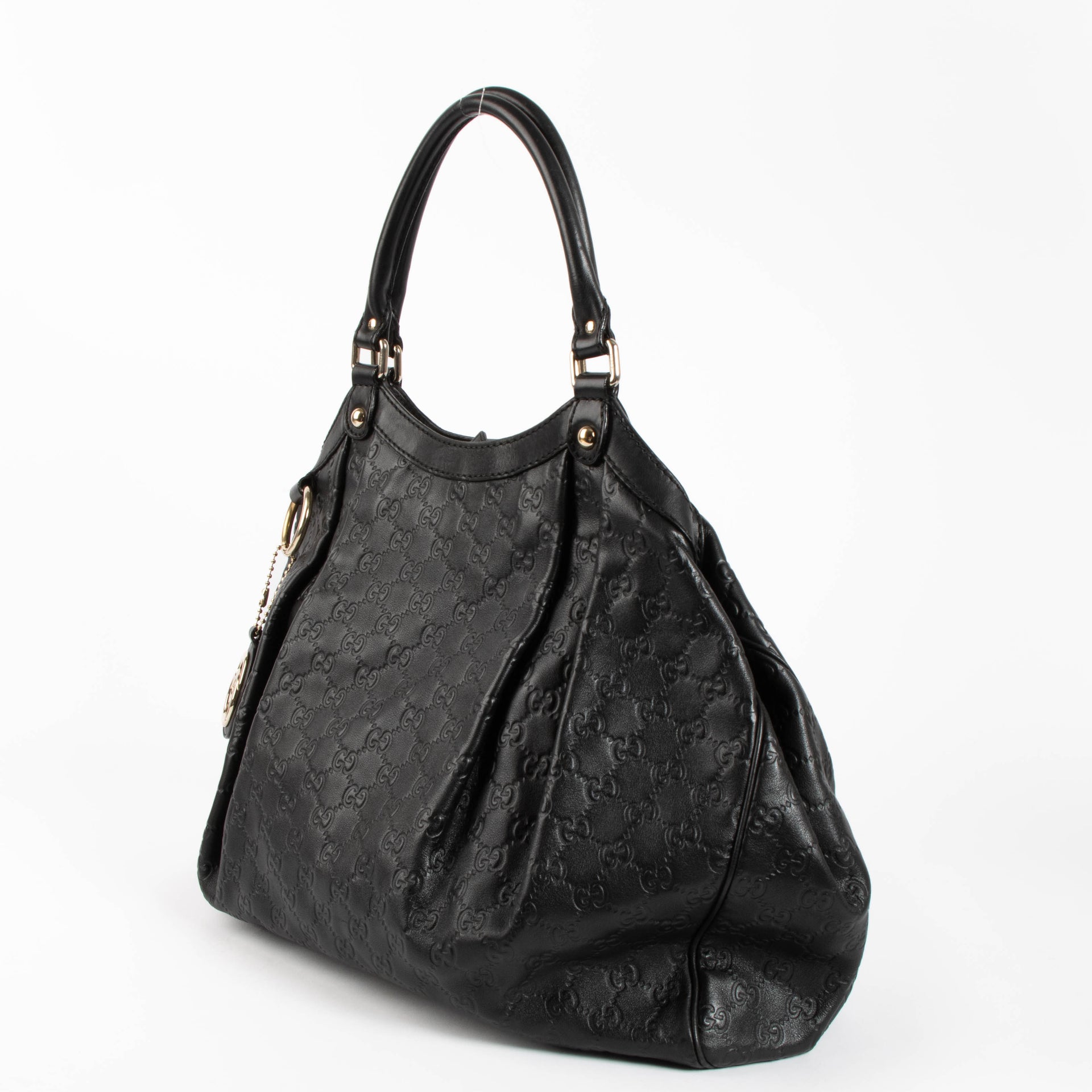 Gucci Black Guccissima Large Sukey Bag