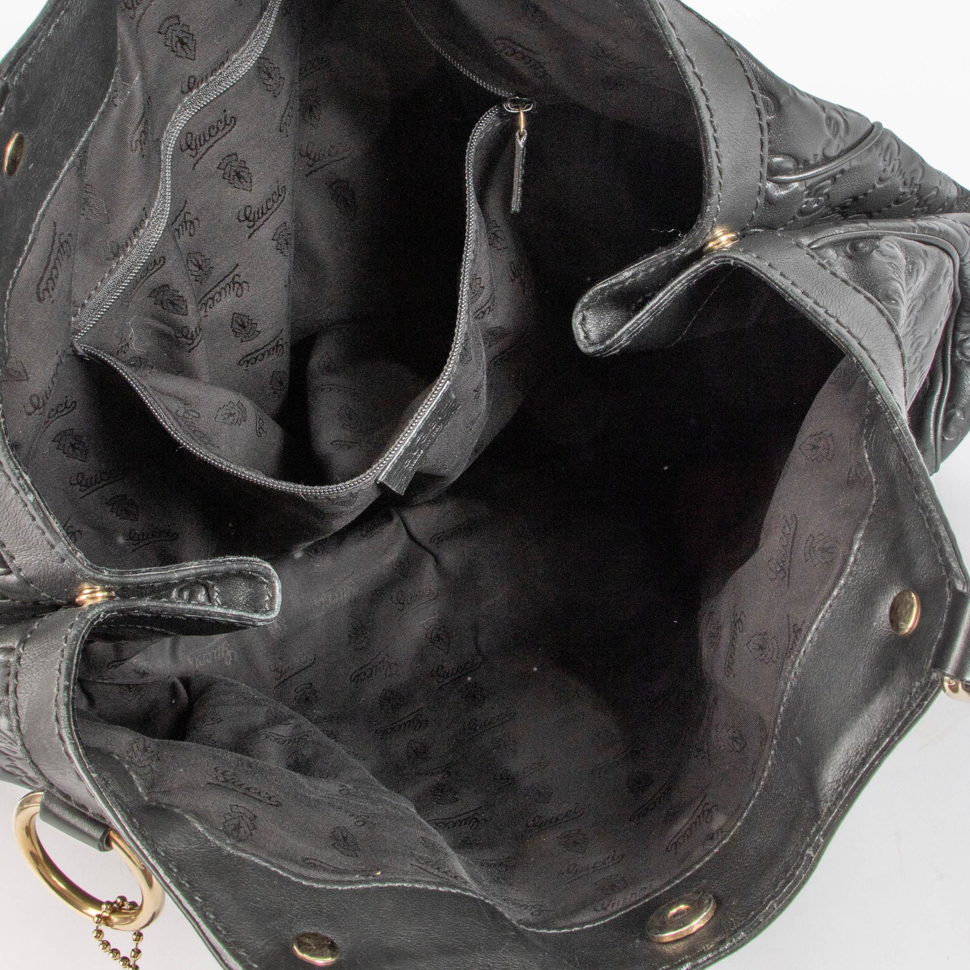 Gucci Black Guccissima Large Sukey Bag