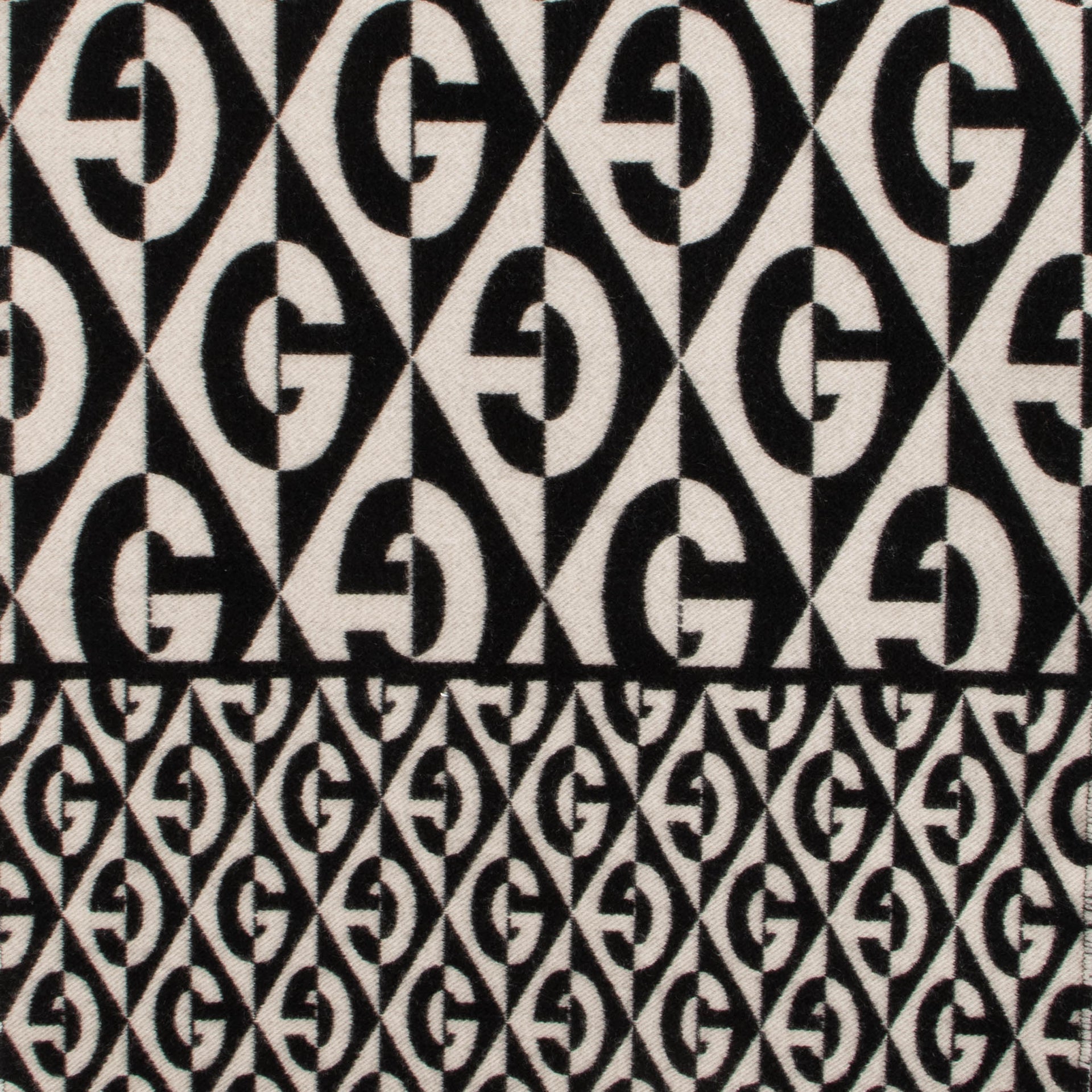 Gucci G Rhombus Jacquard Wool Scarf