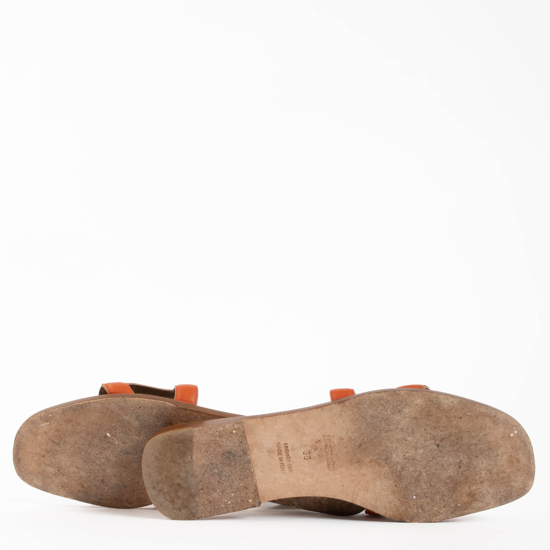 Hermes Orange Aloha Sandals - Size 38