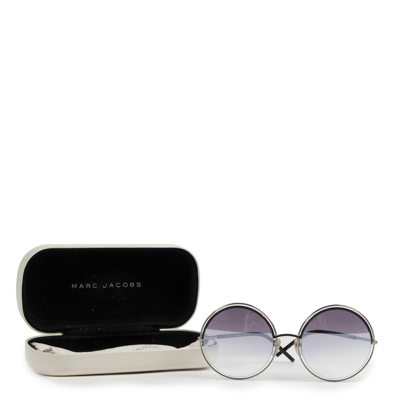 Authentic secondhand Marc Jacobs Black Marc 11s Round Sunglasses designer accessories fashion luxury vintage webshop safe secure online shopping