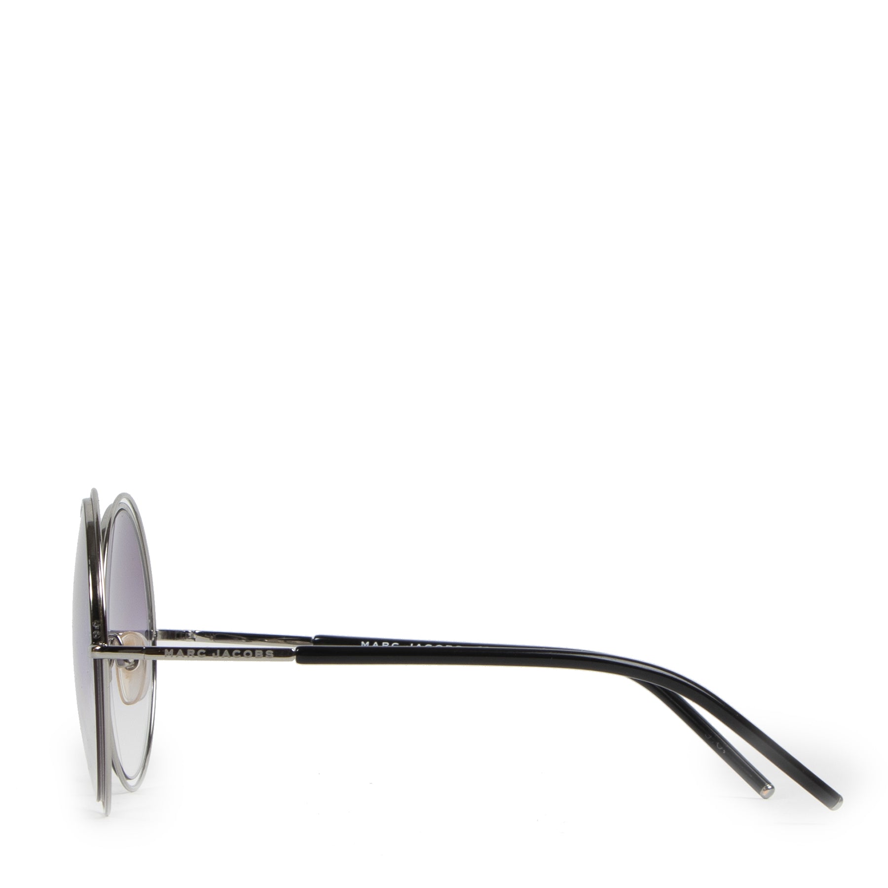 Authentic secondhand Marc Jacobs Black Marc 11s Round Sunglasses designer accessories fashion luxury vintage webshop safe secure online shopping