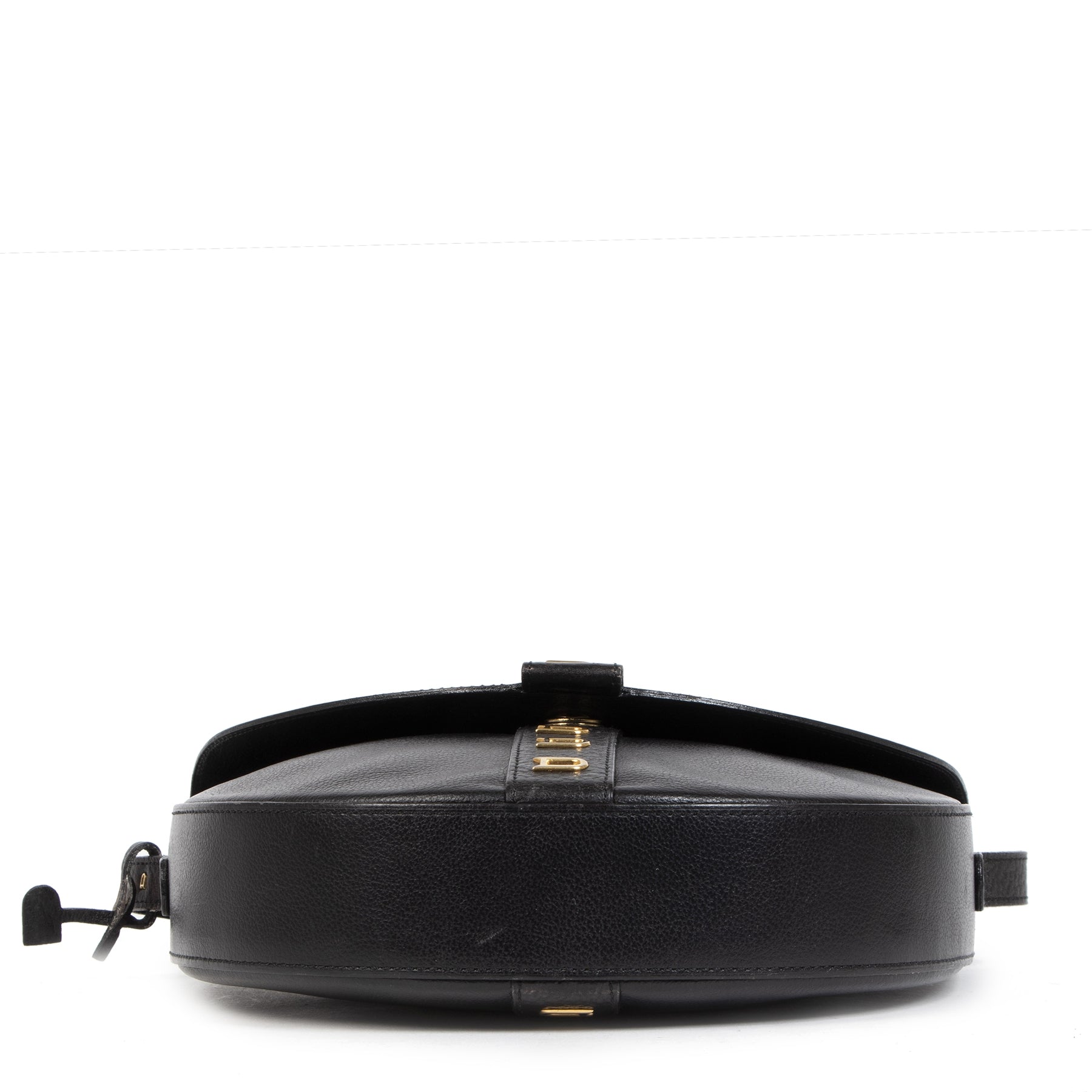 Authentieke Tweedehands Delvaux Black Leather Crossbody Bag juiste prijs veilig online shoppen luxe merken webshop winkelen Antwerpen België mode fashion