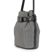 Authentieke tweedehands vintage Delvaux Calicot Toile De Cuir Bucket Bag koop online webshop LabelLOV