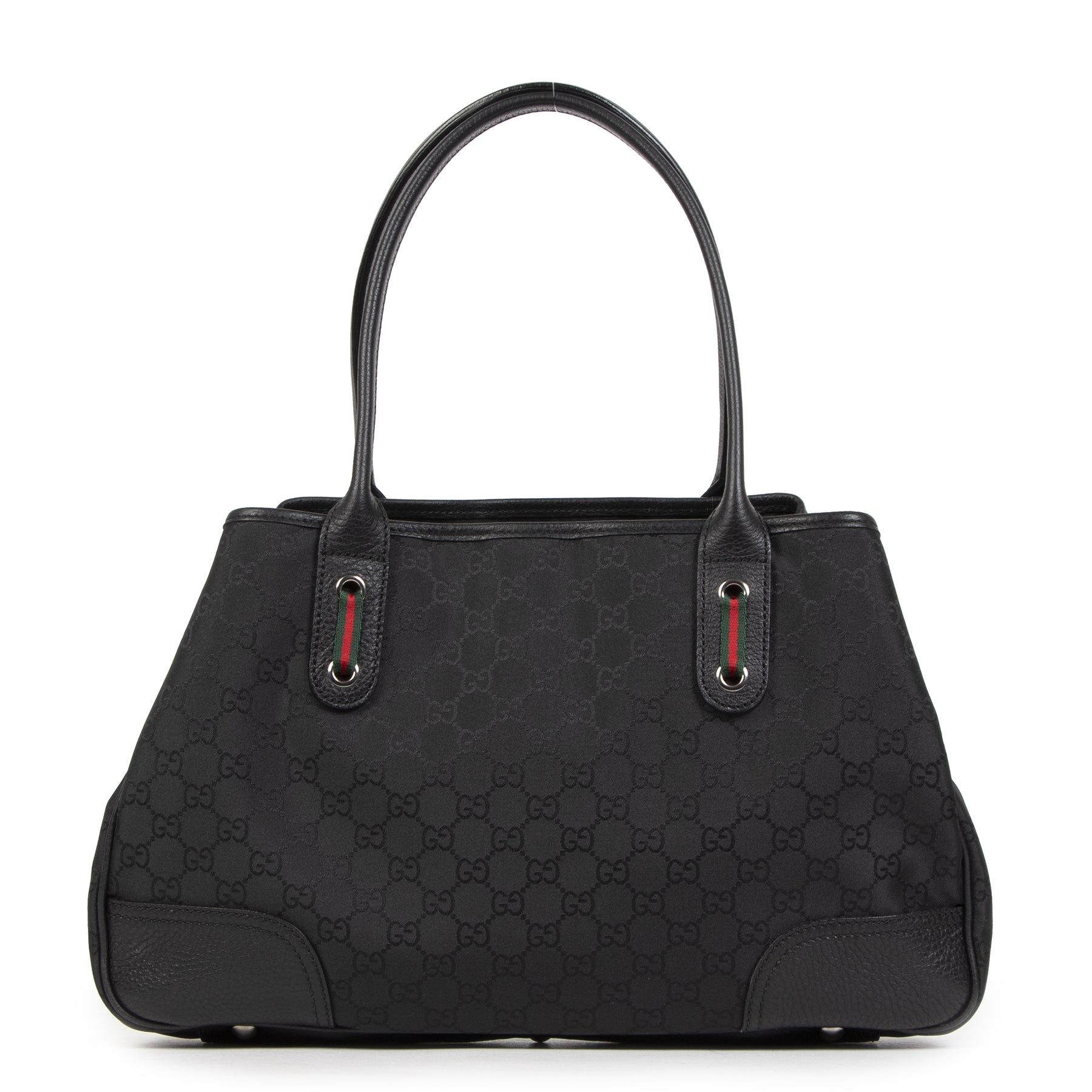 Authentique seconde-main vintage Gucci Monogram Nylon Web Shoulder Bag achète en ligne webshop LabelLOV