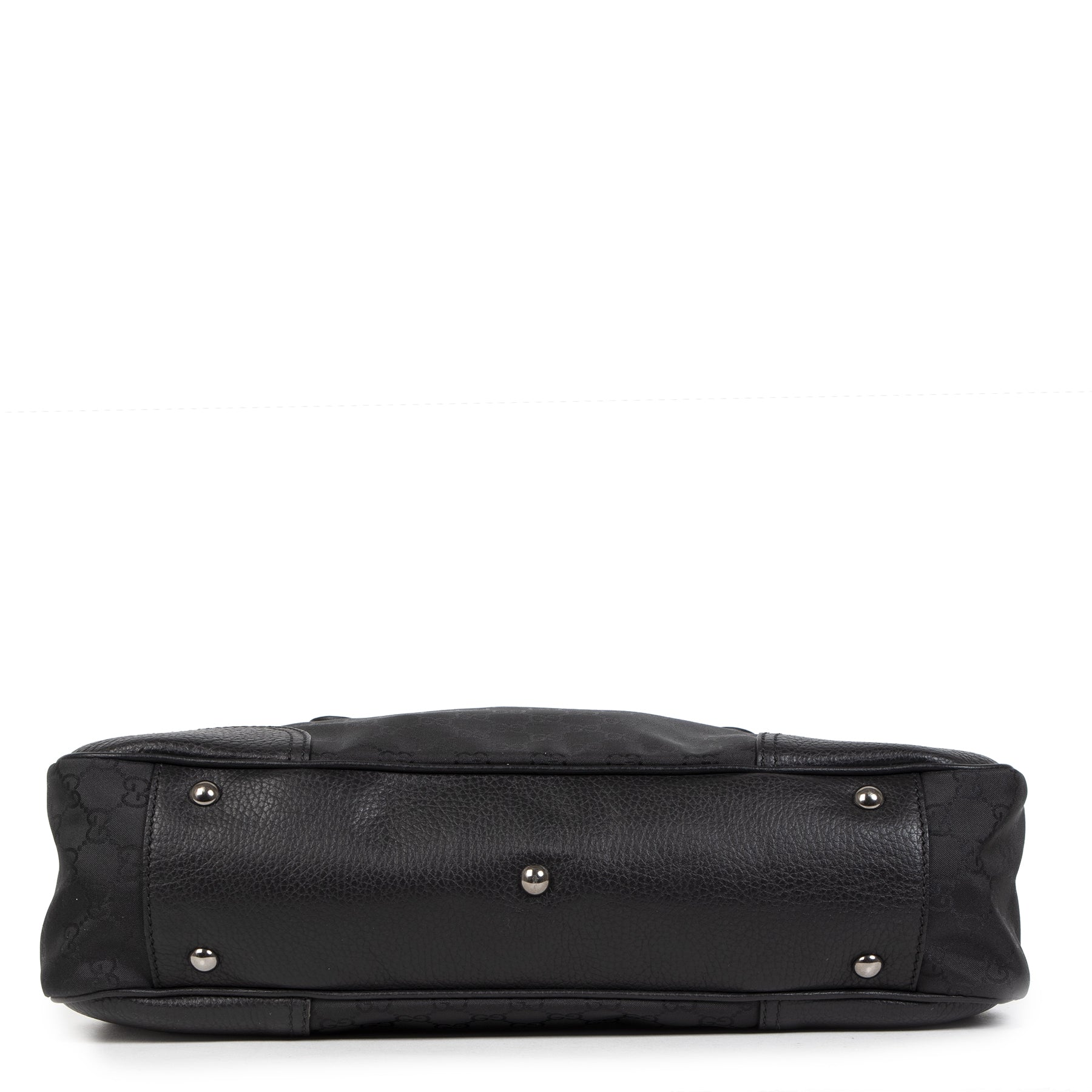Authentieke tweedehands vintage Gucci Monogram Nylon Web Shoulder Bag koop online webshop LabelLOV