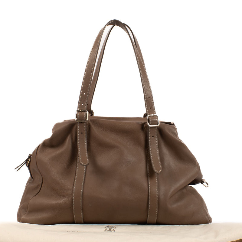shop 100% authentic second hand Brunello Cucinelli Taupe Shoulder Bag on Labellov.com