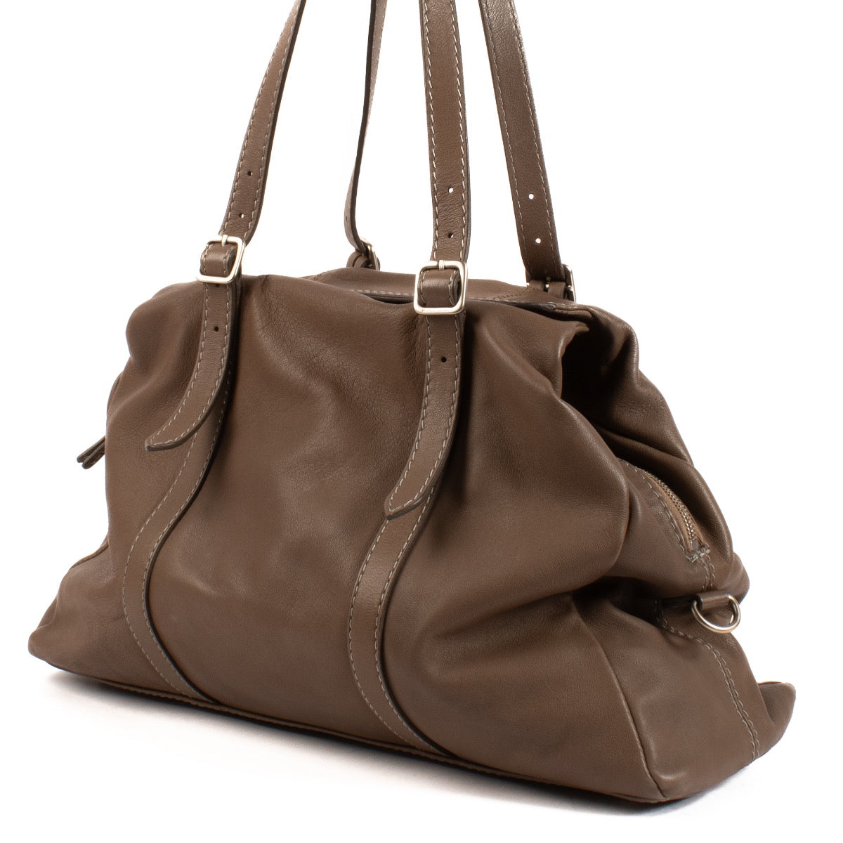 shop 100% authentic second hand Brunello Cucinelli Taupe Shoulder Bag on Labellov.com