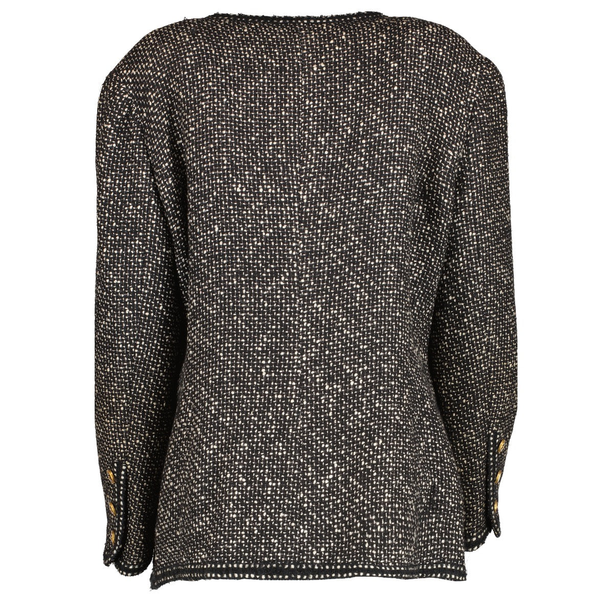 Buy authentic second hand Chanel Black and White Tweed Classic Jacket at Labellov.com