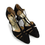 Authentic second hand Chanel Vintage Black Suede Pumps on Labellov.com