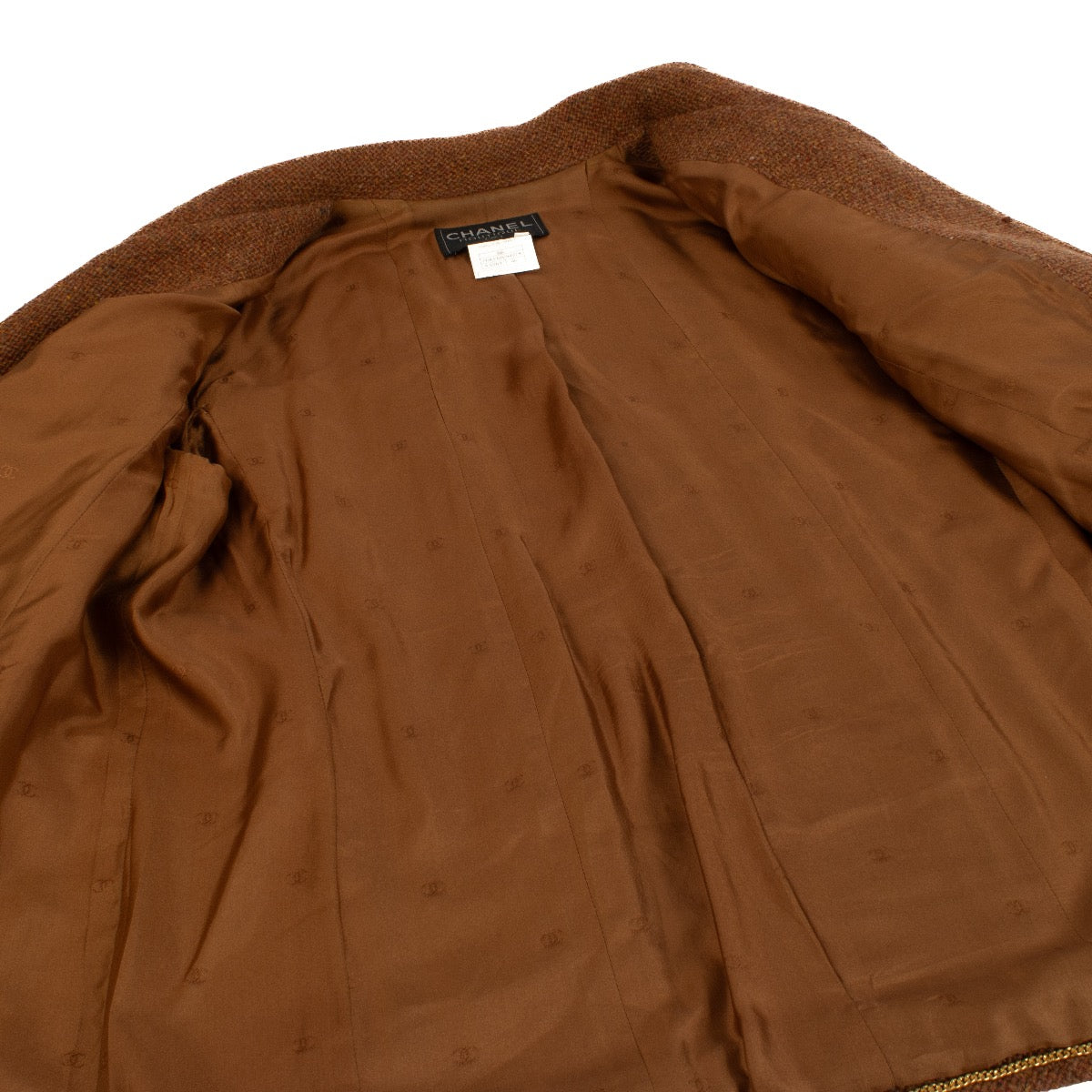 Buy authentic second hand Chanel 96A Brown Tweed Jacket at Labellov.com