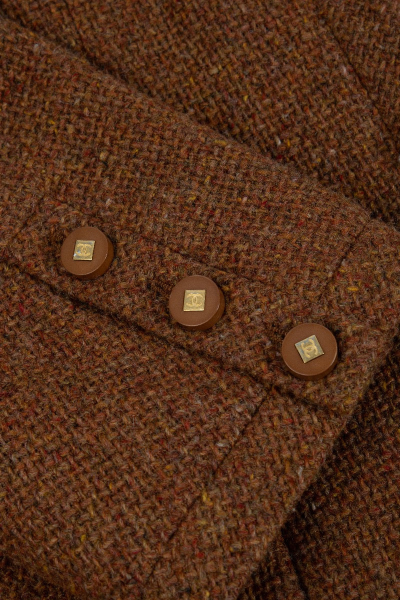 Buy authentic second hand Chanel 96A Brown Tweed Jacket at Labellov.com