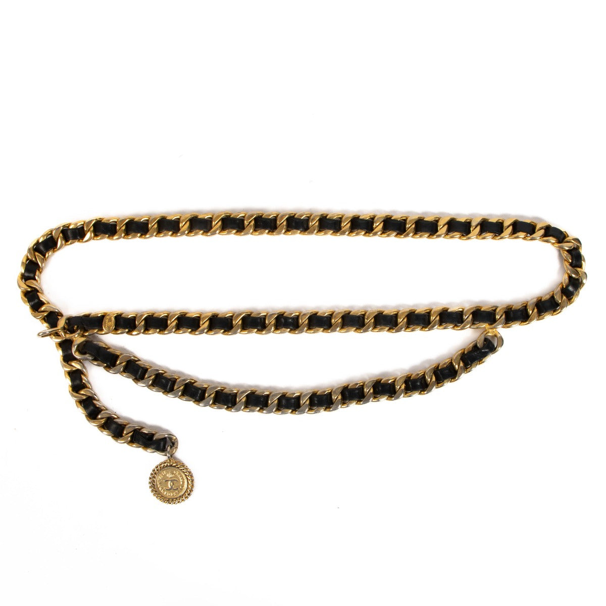 Chanel Vintage Gold Chain Medallion Belt