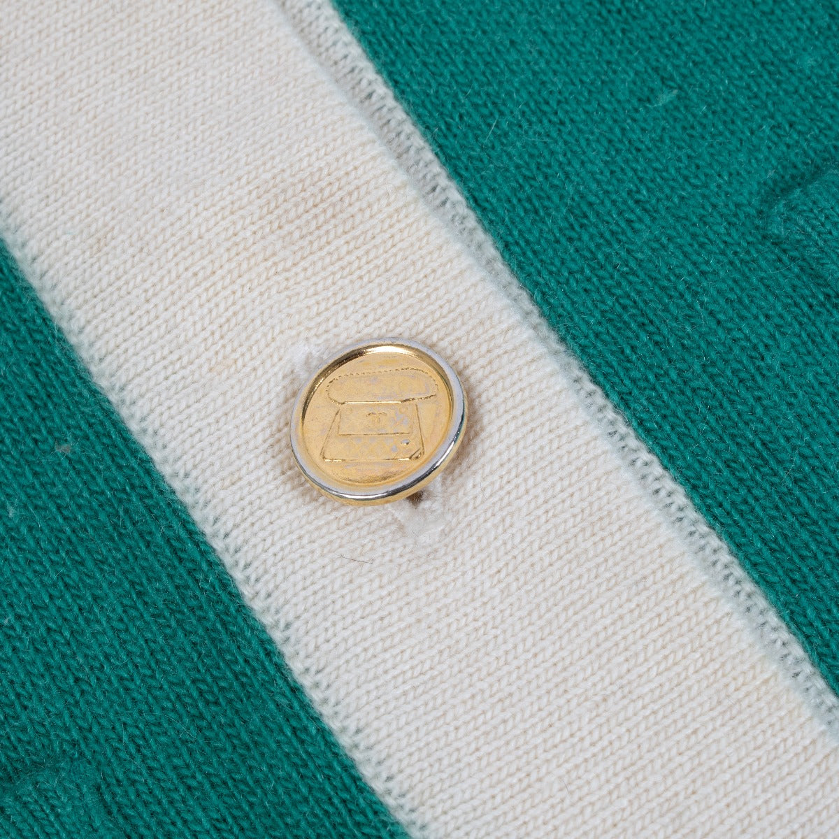 Chanel Green Cashmere Cardigan