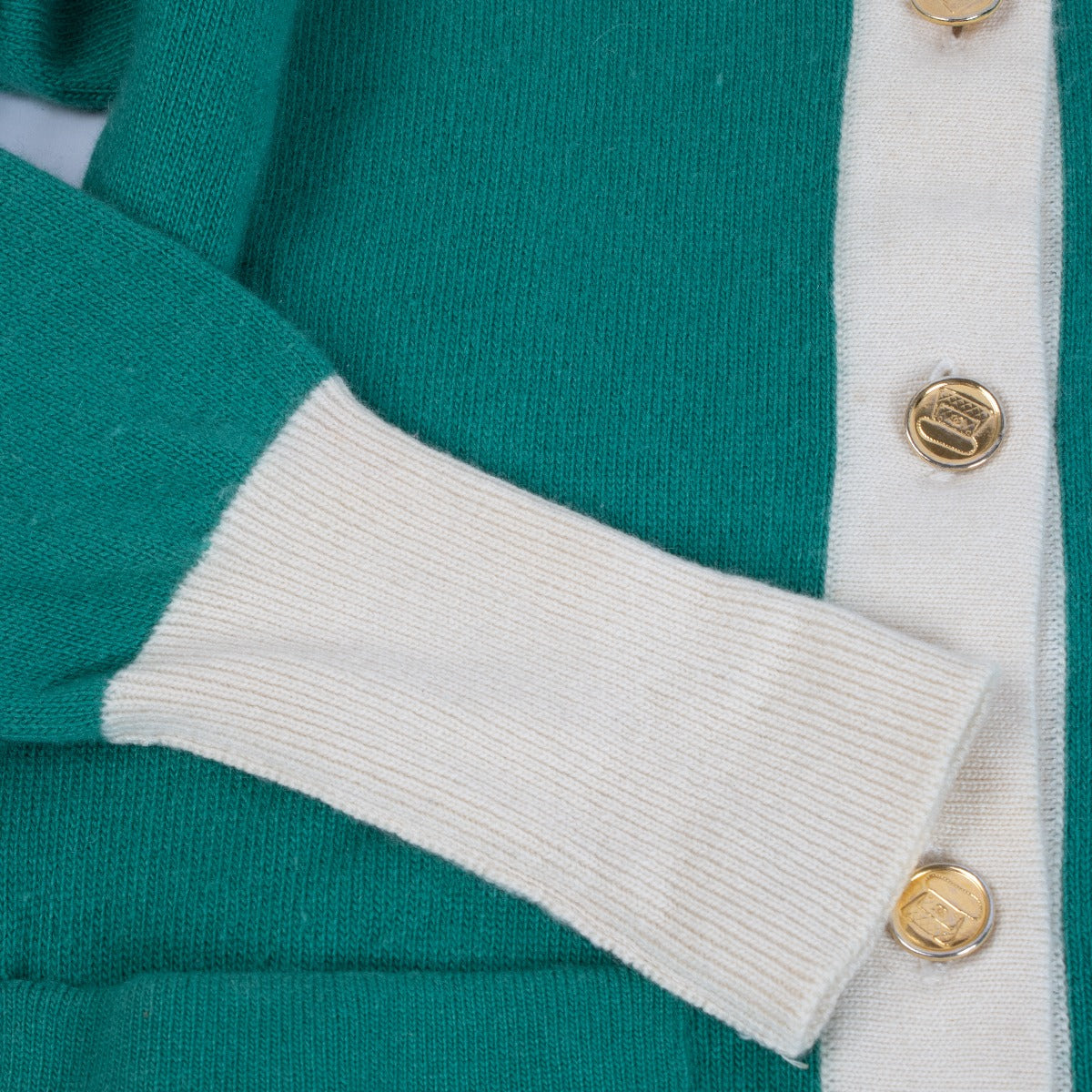 Chanel Green Cashmere Cardigan