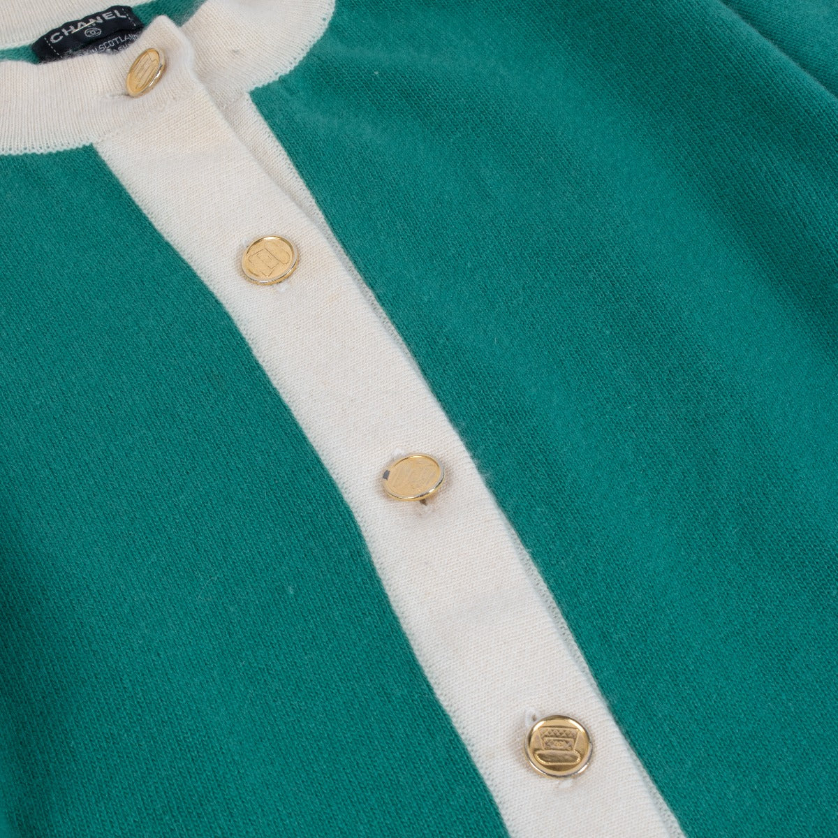 Chanel Green Cashmere Cardigan – Labellov