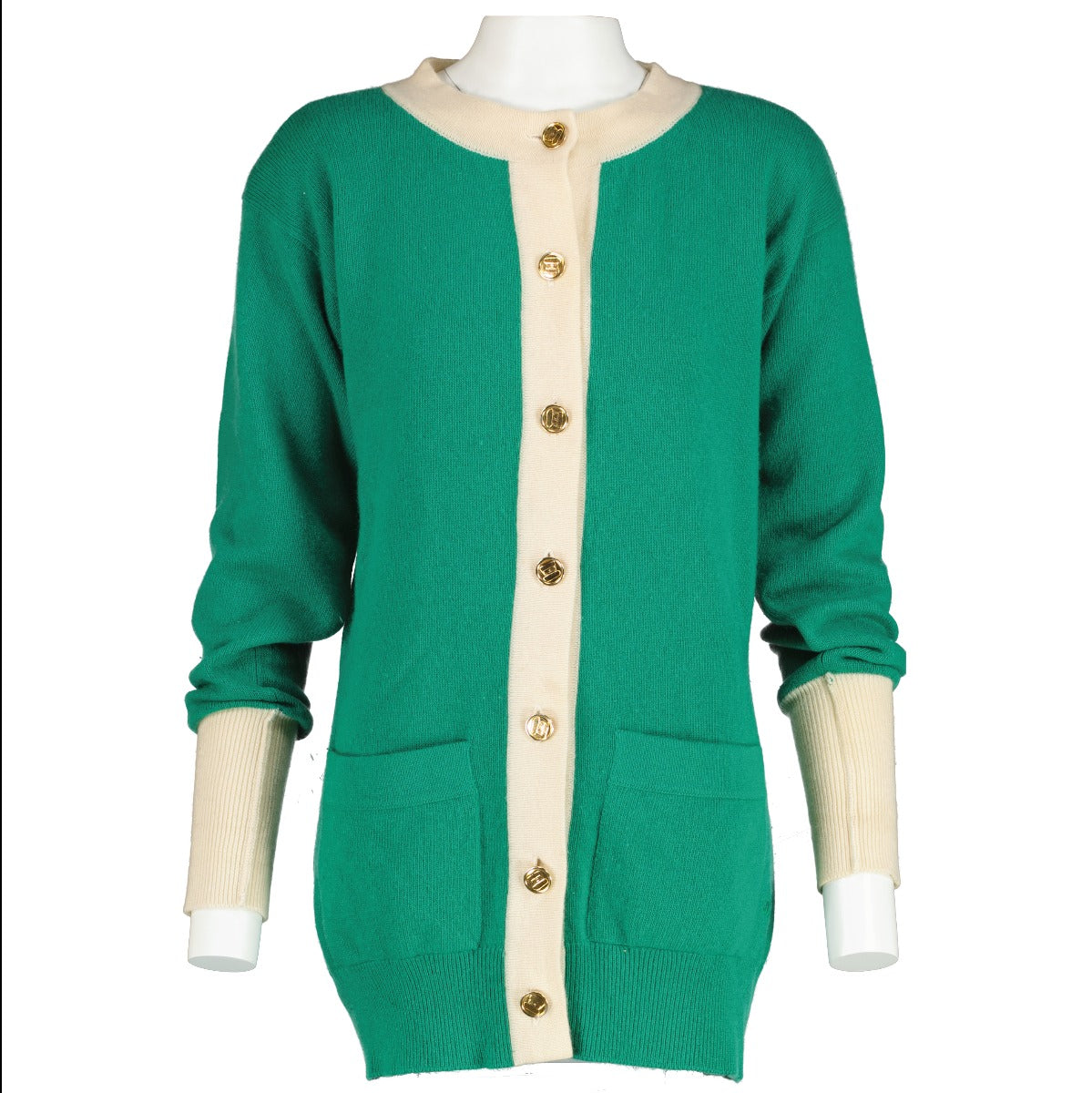Chanel Green Cashmere Cardigan – Labellov