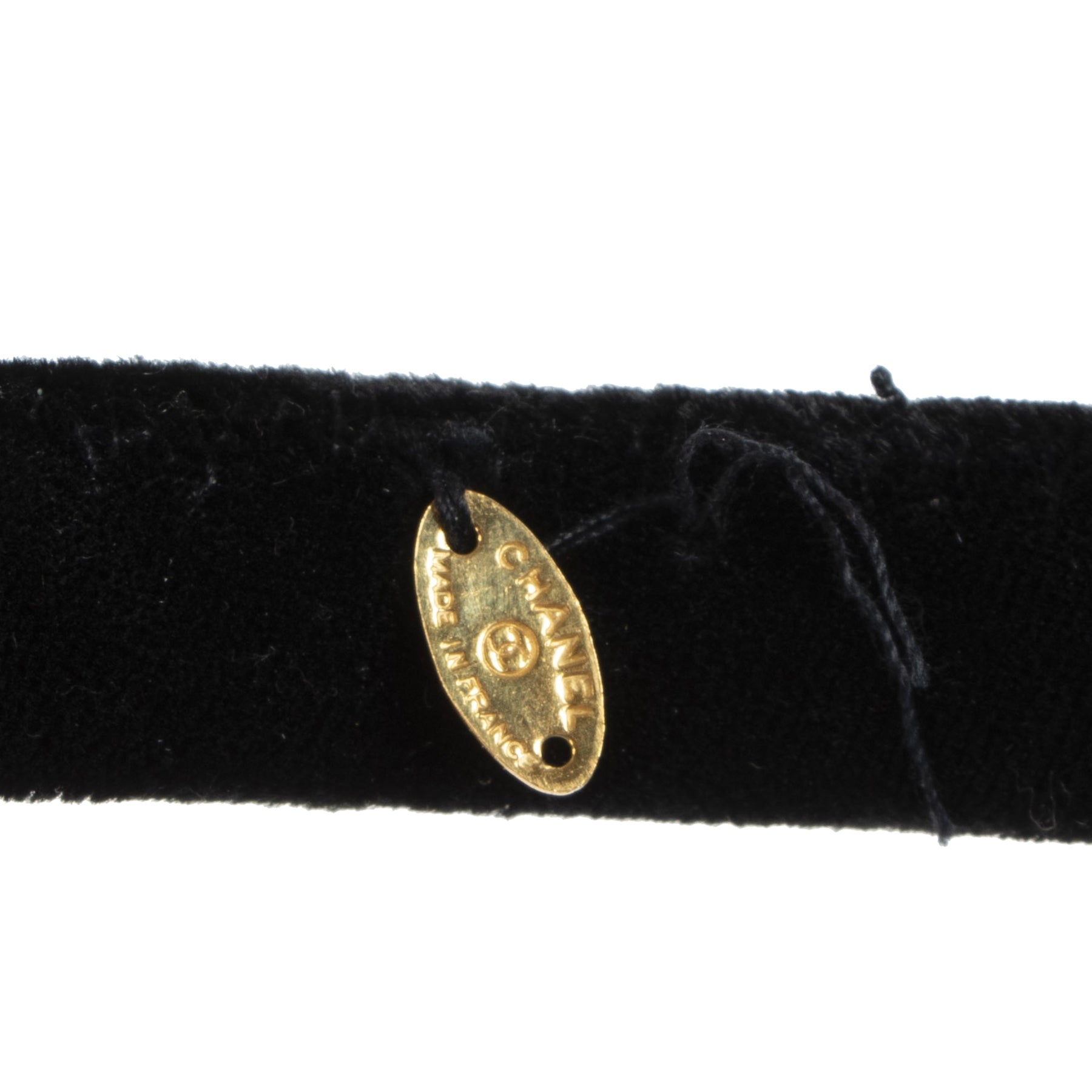Koop Authentieke Tweedehands Chanel Black Velvet Camellia Bow Headband juiste prijs veilig online shoppen luxe merken webshop winkelen Antwerpen België mode fashion