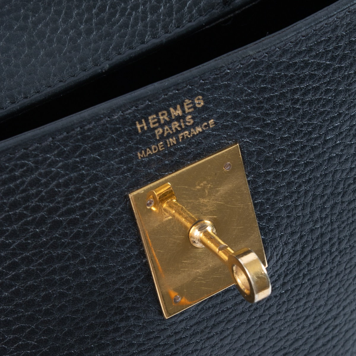 Hermès Vintage Kelly 40 Zwart Ardennen GHW