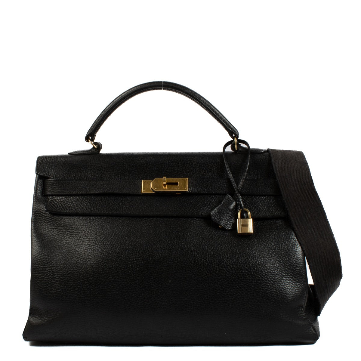 Hermès Kelly 40 Black Ardennes GHW