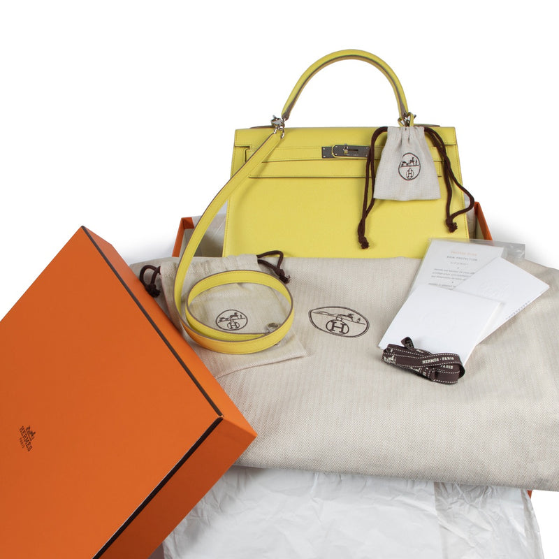 Hermès Kelly 32 Epsom Soufre PHW
