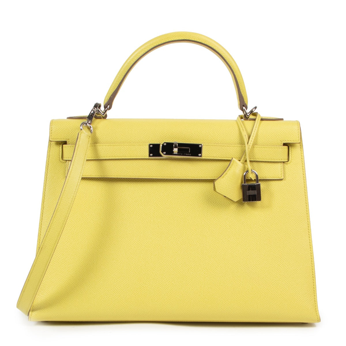 Hermès Kelly 32 Epsom Soufre Accastillage Palladié