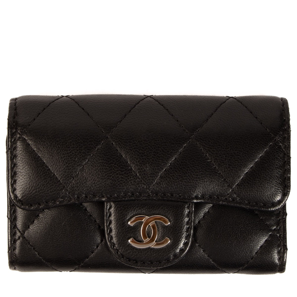 Shop 100% authentic second-hand Chanel Black Quilted 6 Key Holder on Labellov.com