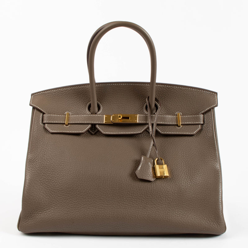 Hermès Birkin 35 Etoupe Clemence GHW