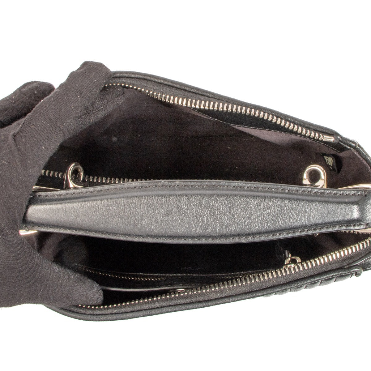 Sac Fendi DotCom petit format en cuir nappa noir