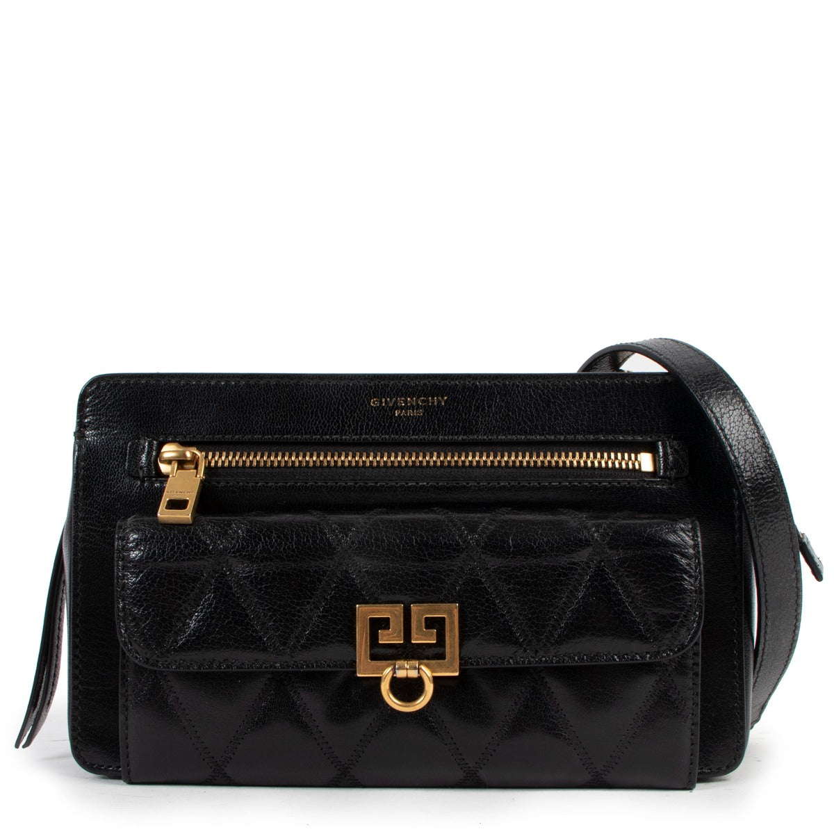 Givenchy Black Pocket Leather Crossbody Bag