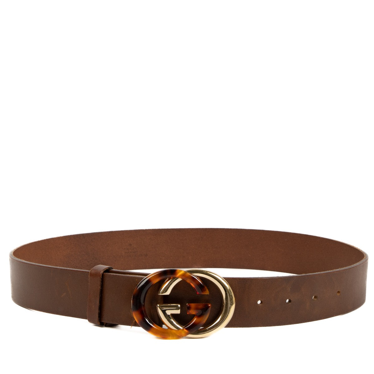 Shop 100% authentic second-hand Gucci Brown Interlocking G belt in size 95 on Labellov.com