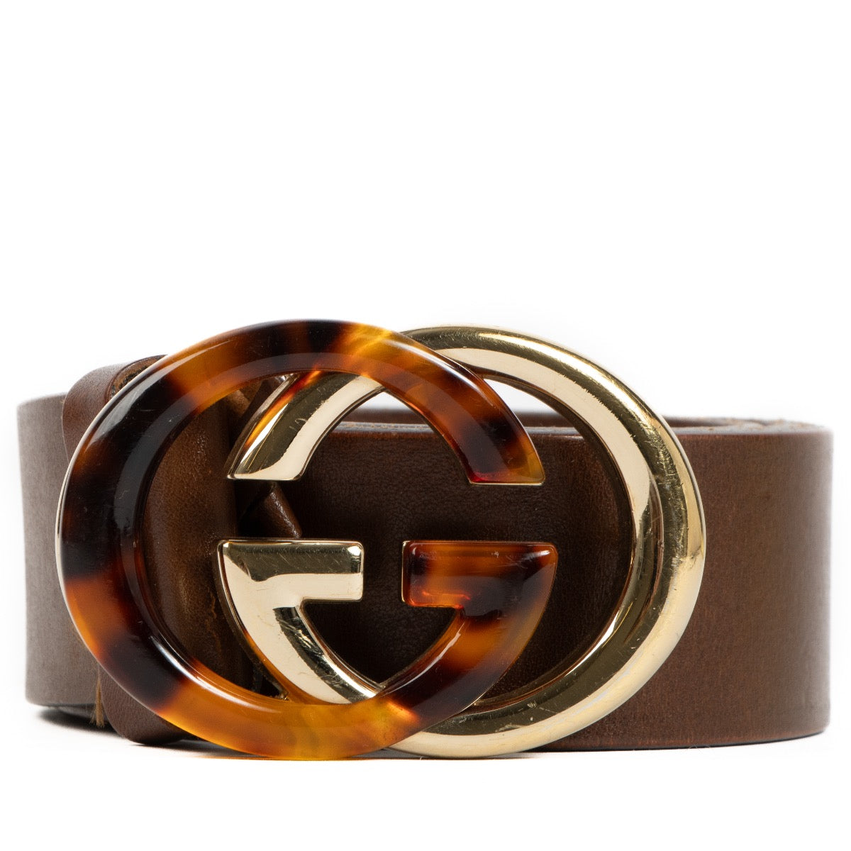 Shop 100% authentic second-hand Gucci Brown Interlocking G belt in size 95 on Labellov.com