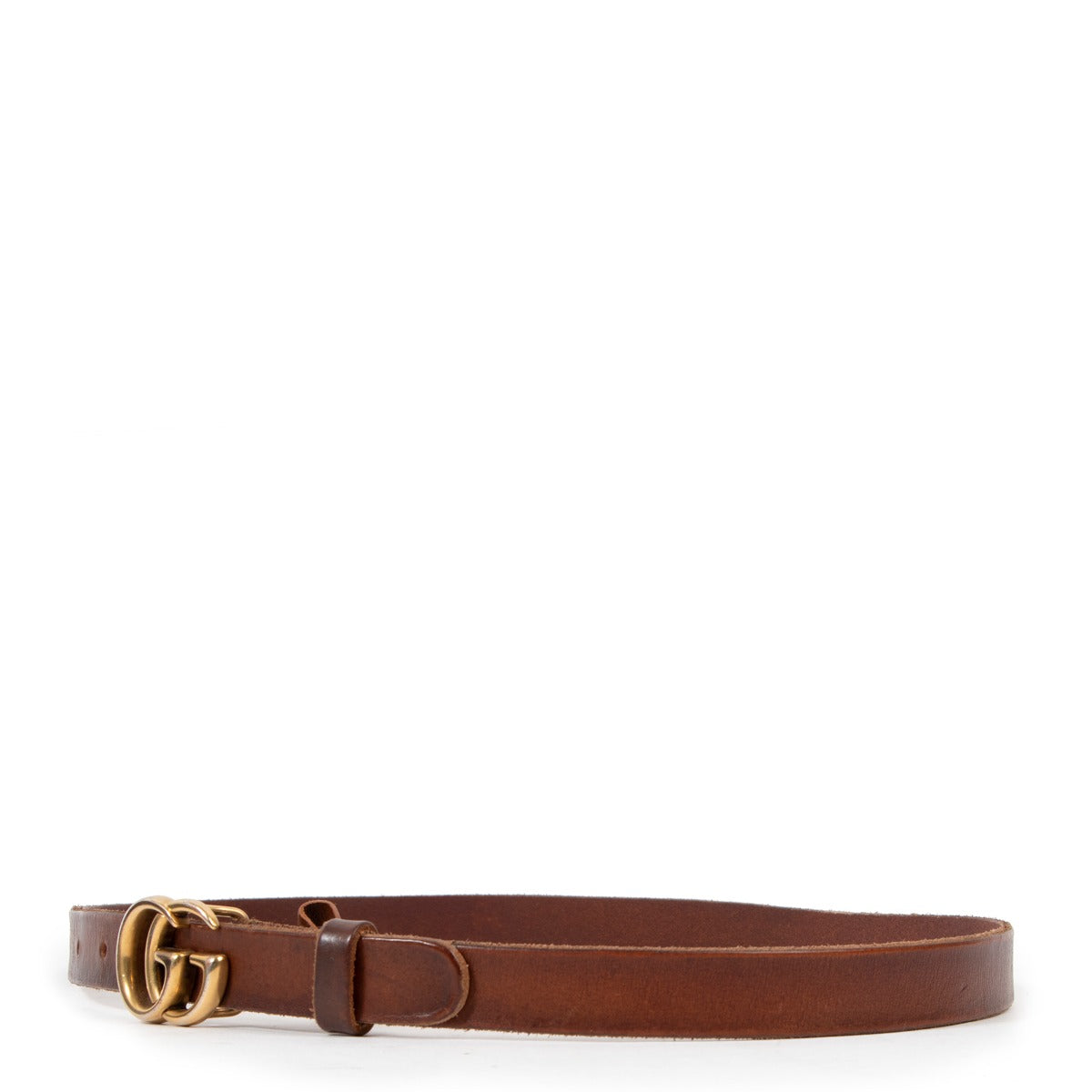 Ceinture fine Gucci GG Marmont marron - Taille 80
