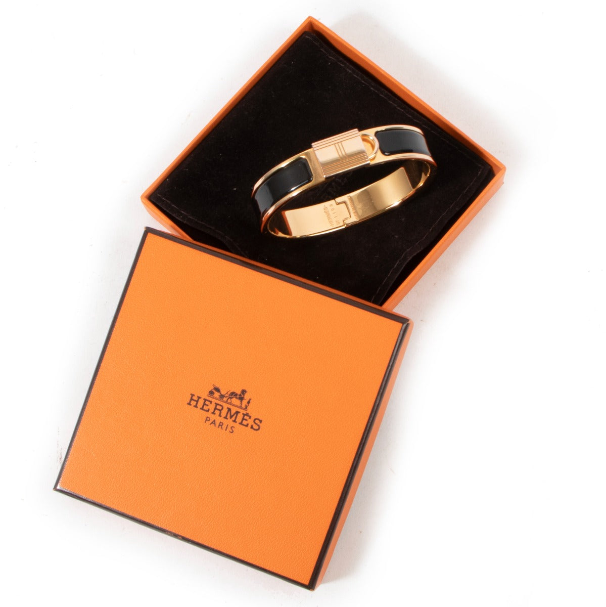 Hermès Clic Cadenas Black Bracelet