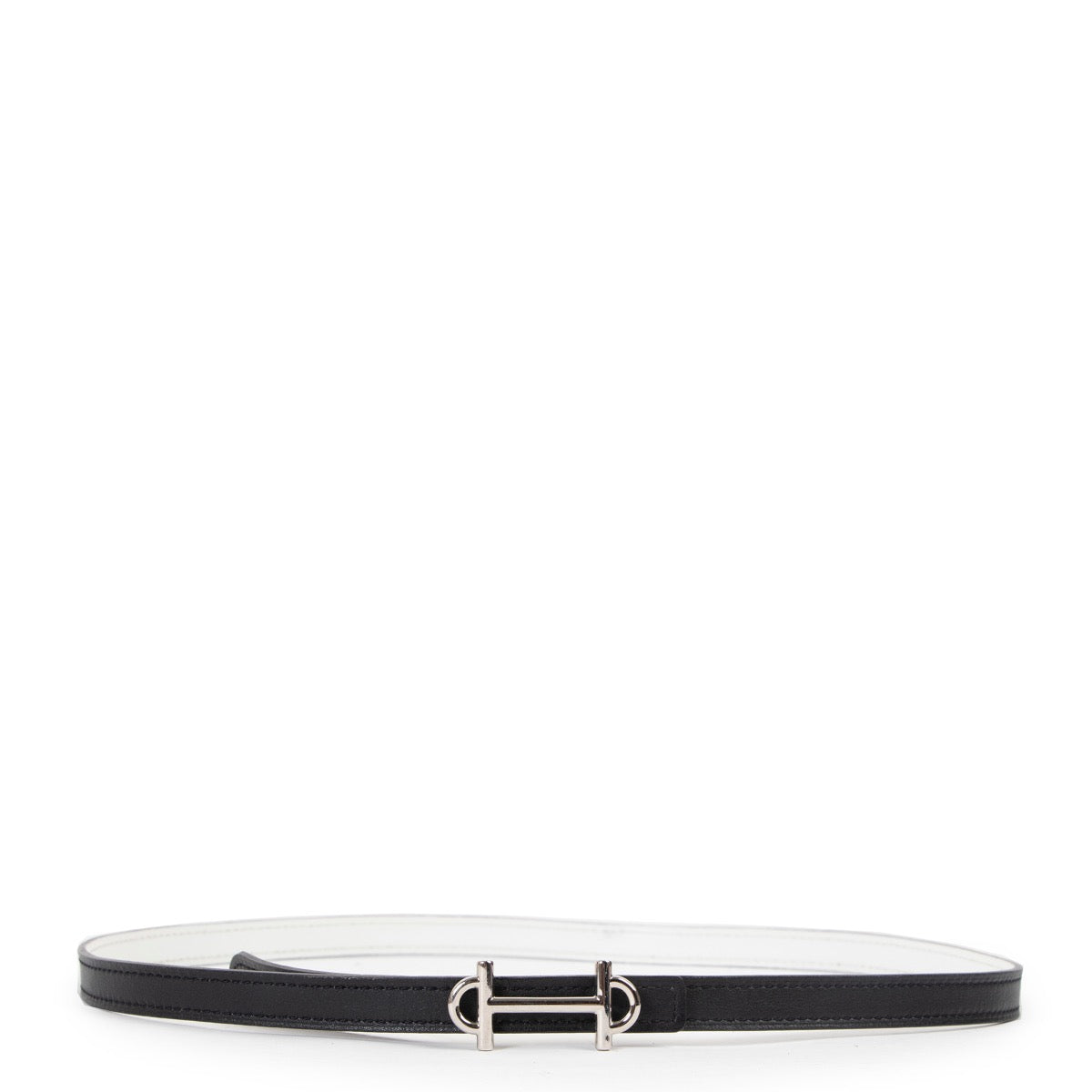 shop safe online buy 100% authentic Hermès Gamma Black Swift/White Epsom Reversible Belt at labellov