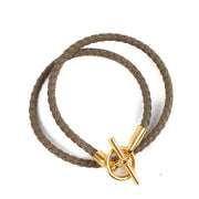 Shop safe online at Labellov in Antwerp, Brussels and Knokke this 100% authentic second hand Hermès Étoupe Glenan Double Tour Bracelet