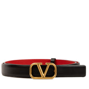 Shop 100% authentic second-hand Valentino Black And Red V-Logo Reversible Belt 20mm in Size 80 on Labellov.com