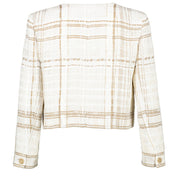 Chanel 15C Paris-Dubai Tweed Jewel Button Cropped Jacket