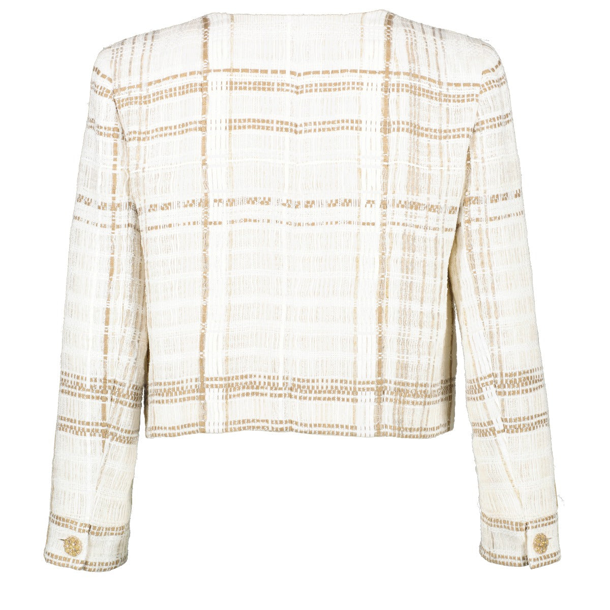 Chanel 15C Paris-Dubai Tweed Jewel Button Cropped Jacket