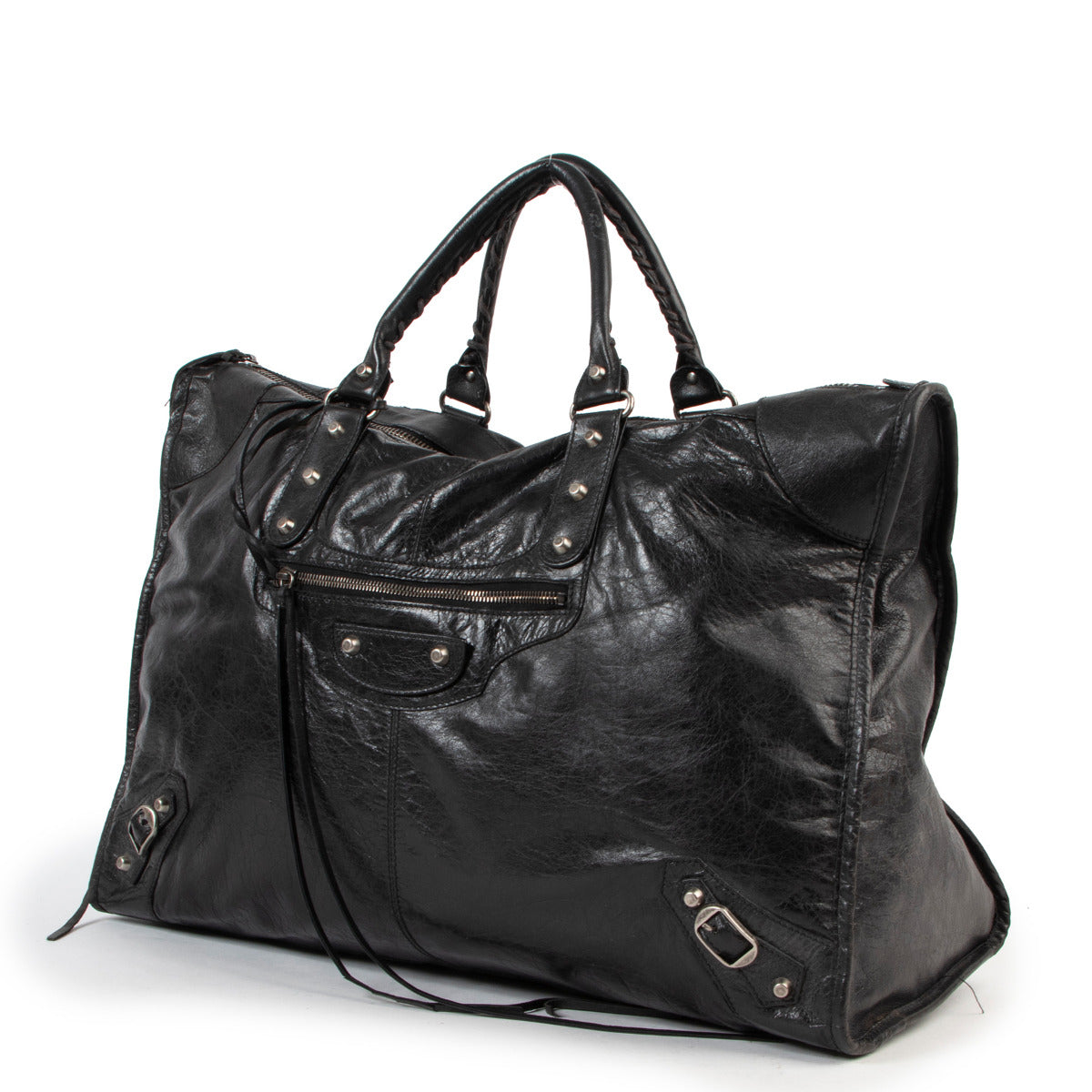 Balenciaga leather city weekender shoulder bag for the best price at Labellov