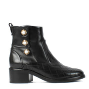 Shop 100% authentic Chanel Black Leather Pearl Boots -Size 38,5 at Labellov.com.