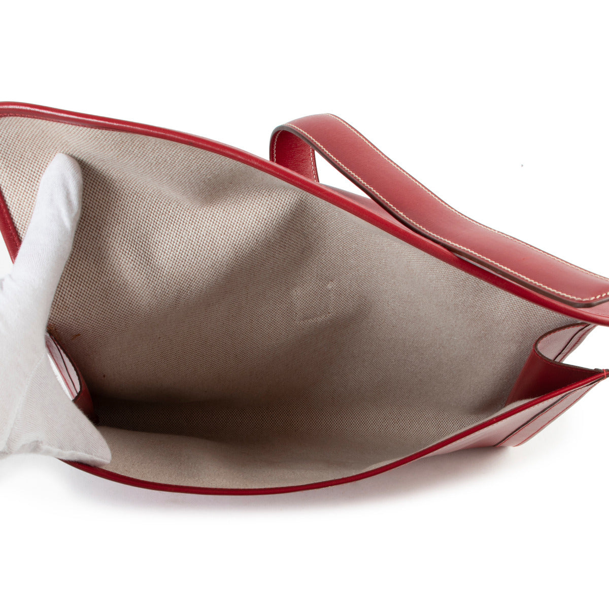 Hermes Vintage Bordeaux Box Jige GM Clutch