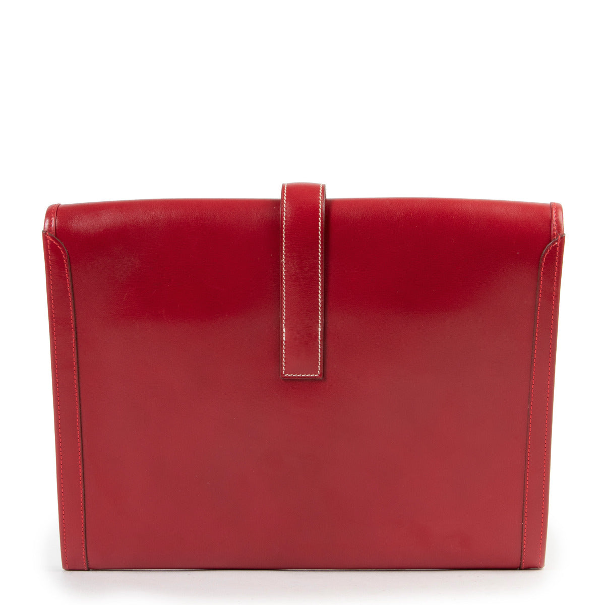 Hermes Vintage Bordeaux Box Jige GM Clutch